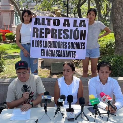 Denuncian detención injusta de Carlos Darío, tras manifestación contra Ayuso en Aguascalientes