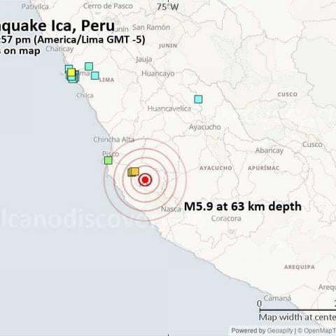 Se registra sismo de magnitud 6.1 en Perú; no se reportan víctimas