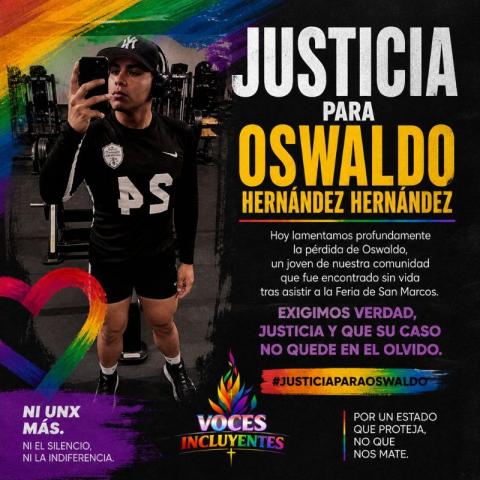 Exigen justicia para Oswaldo, asesinado tras su desaparición en FNSM; señalan posible crimen de odio