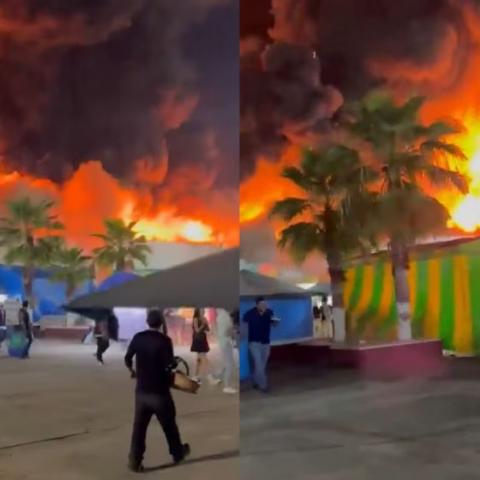 Incendio en Feria de Tabasco deja cinco personas muertas