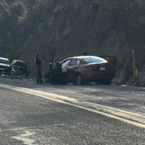 Choque frontal deja dos lesionados en la carretera a Calvillo