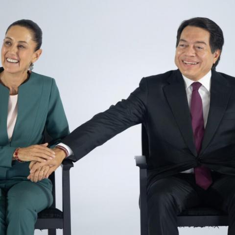 Claudia Sheinbaum y Mario Delgado