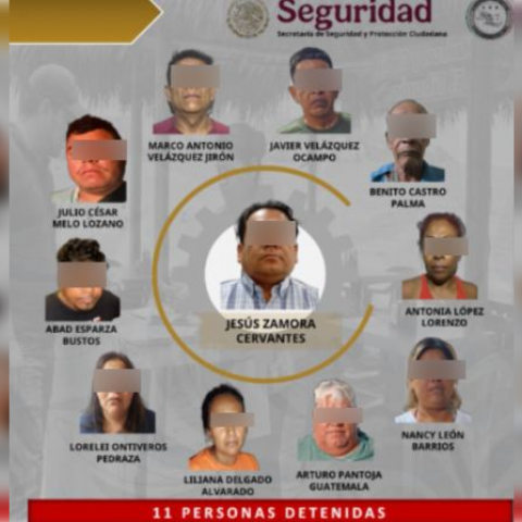 11 personas detenidas