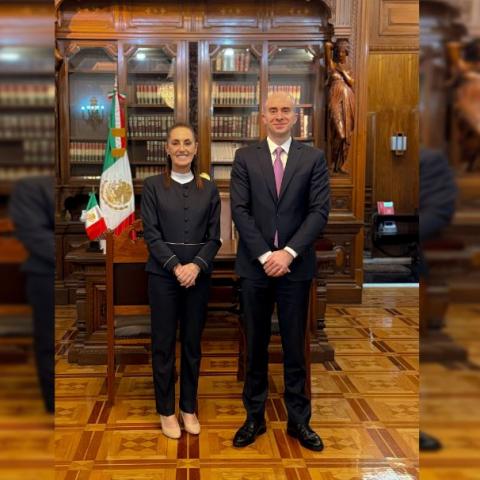 Claudia Sheinbaum y Carlos Torres Rosas