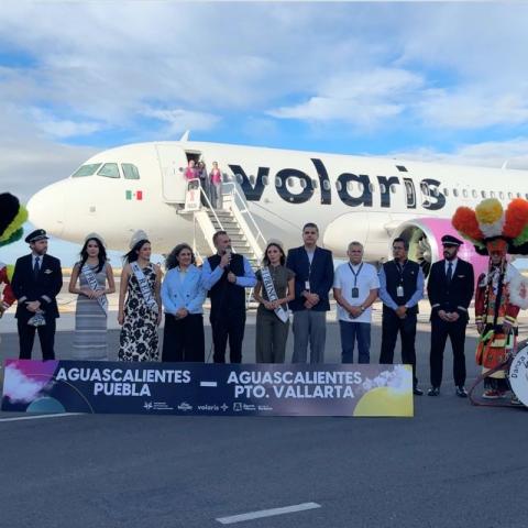 Aguascalientes presenta rutas aéreas con Puebla y Puerto Vallarta; hay tres frecuencias semanales