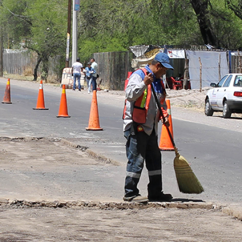 Labores de bacheo del Municipio de Aguascalientes 