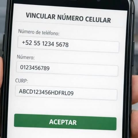 Registro de CURP a línea telefónica 
