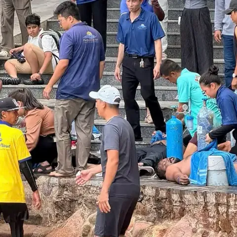 Mueren 15 personas en Vietnam al volcarse un barco turístico