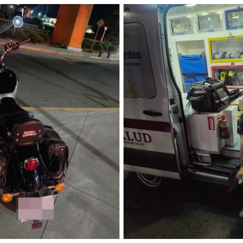 motociclista herido