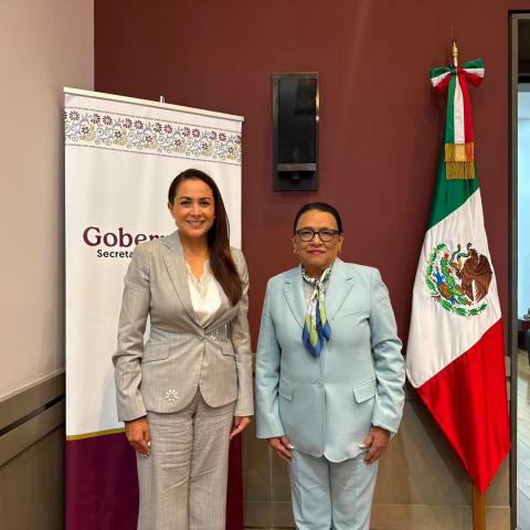 Tere Jiménez se reúne con Rosa Icela Rodríguez: revisan proyectos para Aguascalientes