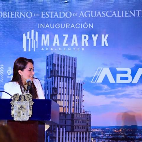 Tere Jiménez inaugura Masaryk Aba Center, la torre más alta de Aguascalientes