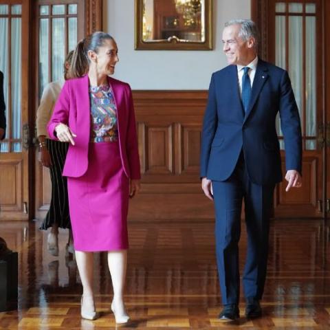 Claudia Sheinbaum y Mark Carney 