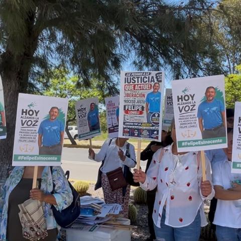 Manifestantes exigen justicia para Felipe 
