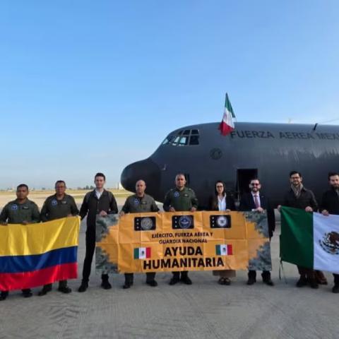 México envía ayuda humanitaria a Colombia tras terremoto