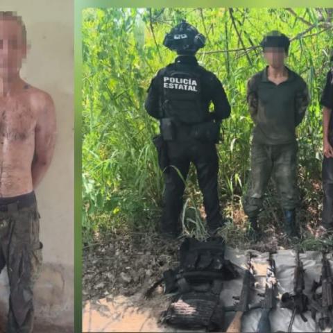 Detienen en Sinaloa a tres personas con armamento; uno es de Estados Unidos