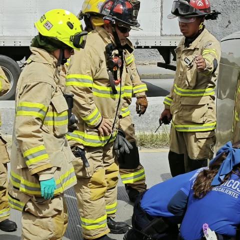 A pesar de lo aparatoso del accidente, fue trasladada al hospital con lesiones que no fueron consideras graves