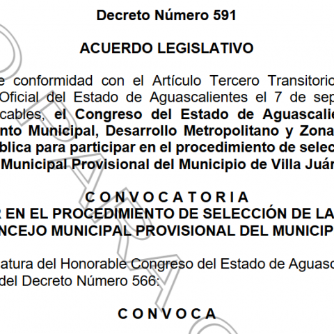 Anuncian convocatoria para conformación de Concejo Municipal de Villa Juárez; estará integrado por siete personas
