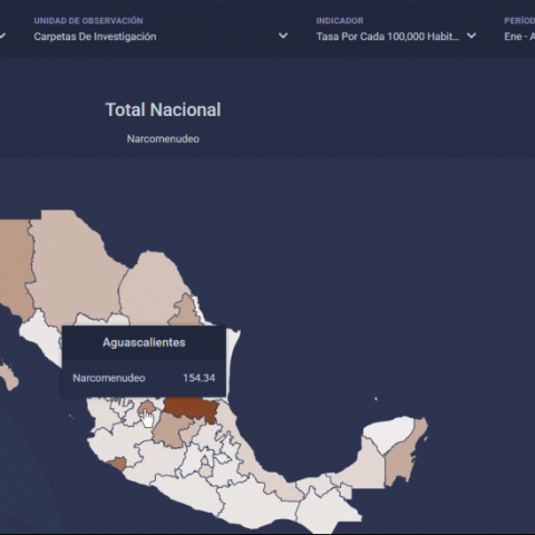 Aguascalientes, el tercer estado con mayor tasa de investigaciones por narcomenudeo; tres municipios concentran mayor incidencia