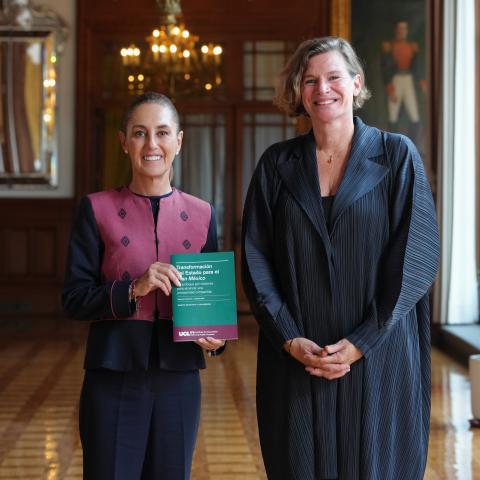 Claudia Sheinbaum y Mariana Mazzucato