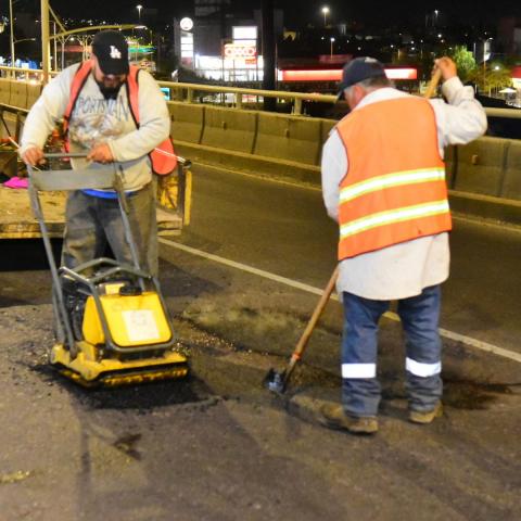 Anuncian bacheo nocturno en Aguascalientes capital, piden tomar rutas alternas