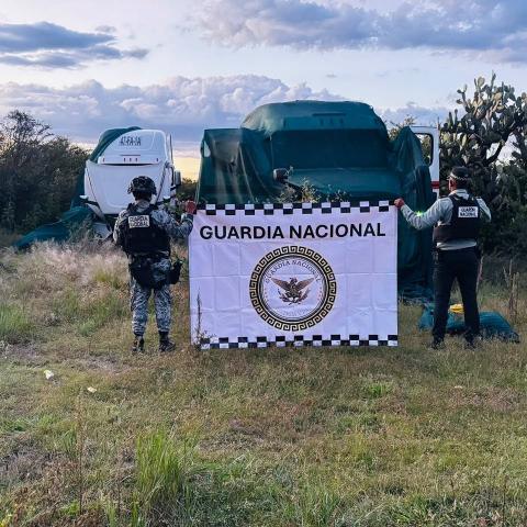 Guardia Nacional recupera dos tráileres robados con cobre de 20 millones de pesos; estaban ocultos en un rancho de Jalisco