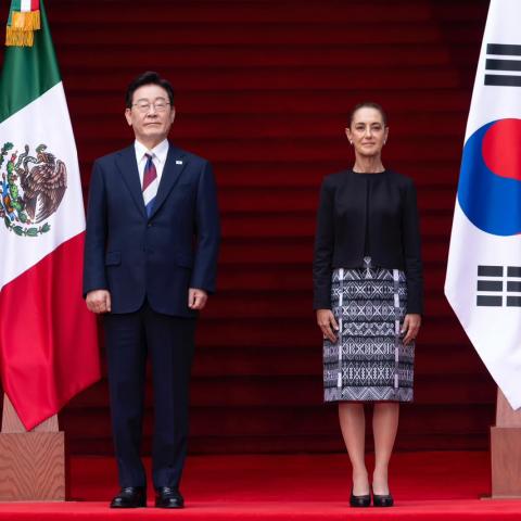 Sheinbaum y Lee Jae-myung