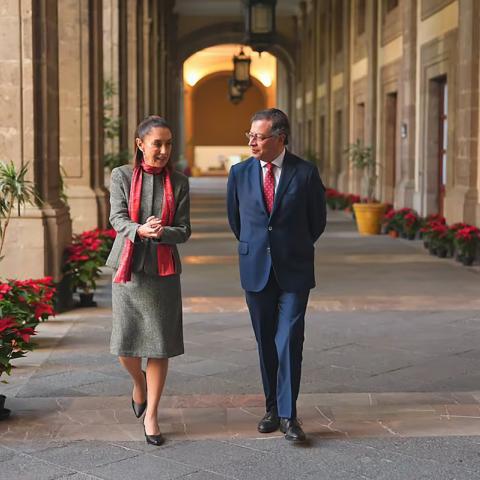 Claudia Sheinbaum y Gustavo Petro