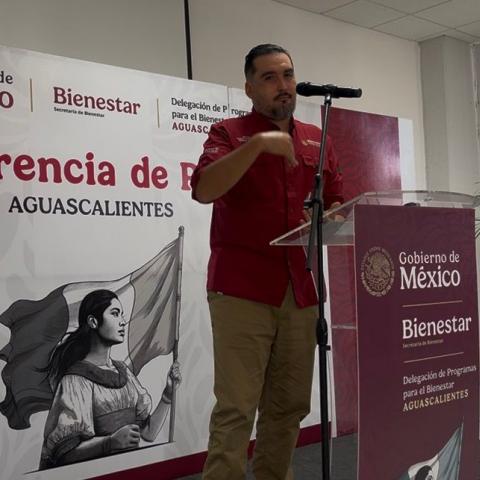 Aldo Ruiz Sánchez, delegado de la Secretaría del Bienestar en Aguascalientes 