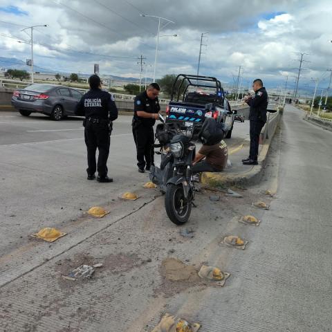 Motociclista herido