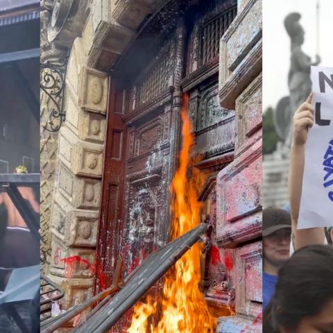 Vuelven a protestar por agua contaminada en Guadalajara; se registran petardos, incendios y disturbios