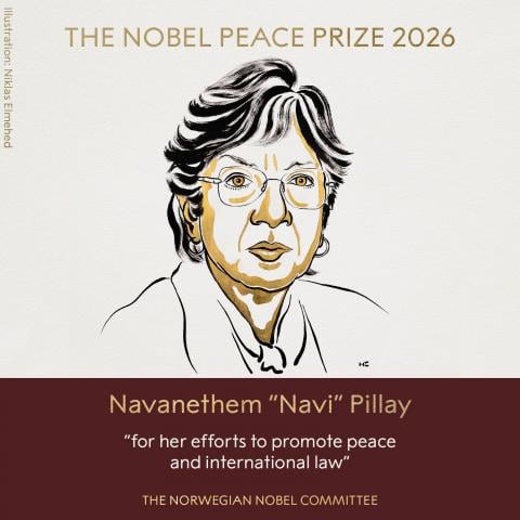 Otorgan Nobel de la Paz a Navi Pillay, jurista que se posicionado contra genocidios