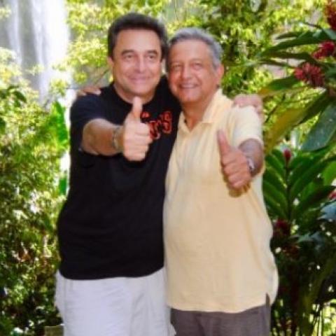 Pío López Obrador y AMLO