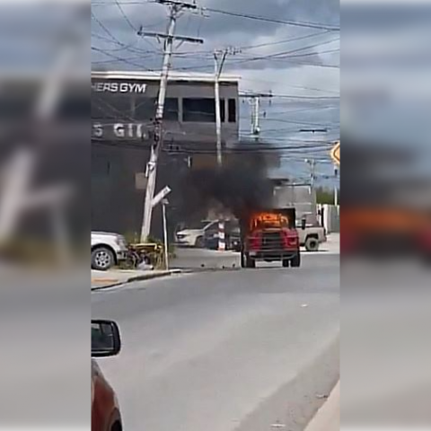 Quema de vehículos en Tamaulipas