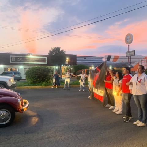 Manifestación de los trabajadores del IMSS