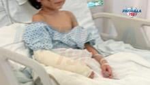 El niño terminó hospitalizado con un brazo fracturado y los ojos morados por la golpiza a la que fue sometido