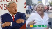 "La quiero", le responde AMLO a manifestante que lo llamó "indio de Macuspana"