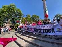 Miles se unen a la “Marcha por la Democracia” en Aguascalientes