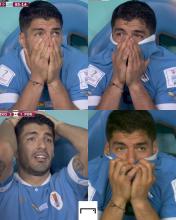 Suárez llorando