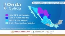 Onda gélida provoca descenso de temperaturas en todo el país