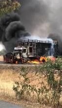 Sujetos armados robaron, quemaron y bloquearon en la carretera al sur de Zacatecas