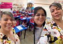 Critican a la diputada Salma Luévano por visitar a niños de primaria 