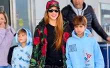 Shakira y sus dos hijos llegaron a Estados Unidos
