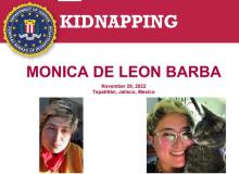 FBI vuelve a ofrecer recompensa para localizar a estadounidense secuestrada en México