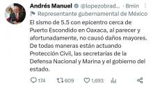 Tuit de AMLO 