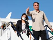 Jair Bolsonaro realiza su primer acto público tras su llegada a Brasil