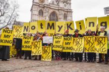 "Not my King", cientos protestan durante la coronación de Carlos III