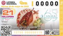 “Chile Aguascalientes”; en cachito de la Lotería Nacional