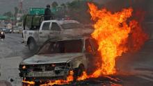 Cinco conductores asesinados y vehículos incendiados en Chilpancingo