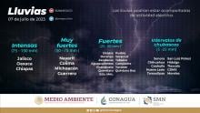 Aguascalientes espera lluvias fuertes este viernes