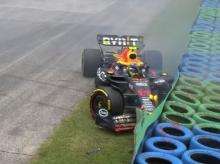 Checo choca en las primeras prácticas del GP de Hungría